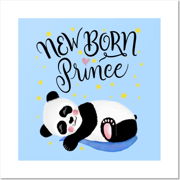 Baby Panda for boys Wall Art by CalliLetters